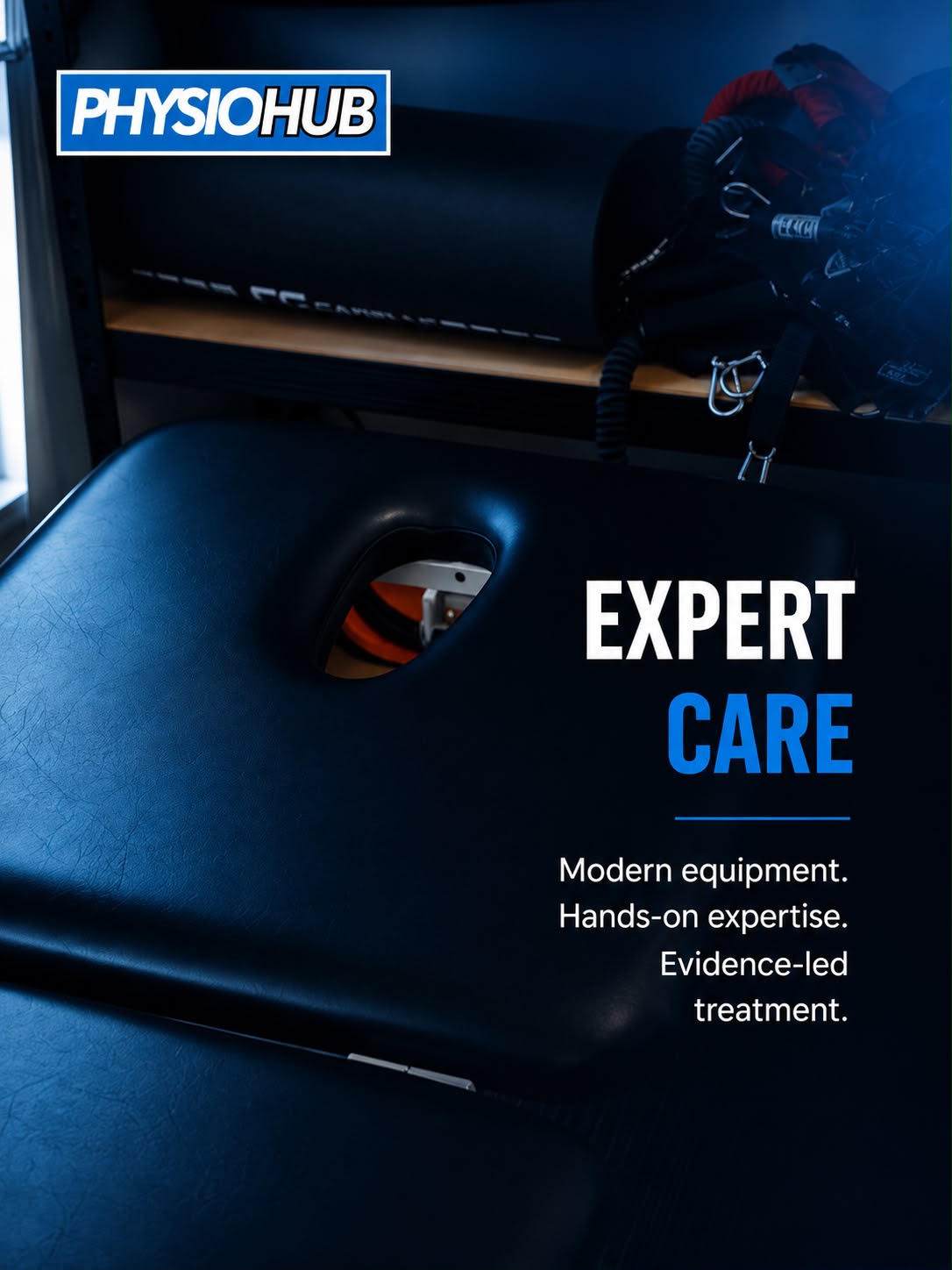 Modern clinic space set up for surgical rehabilitation care