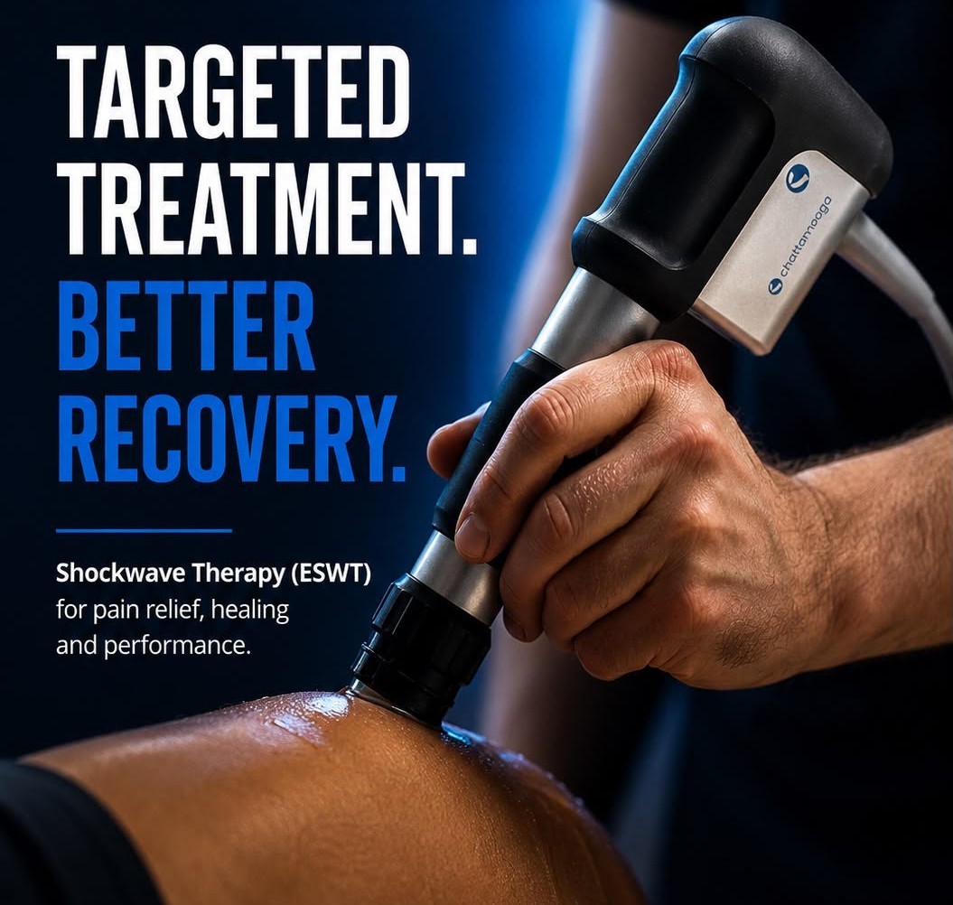 Physiotherapist applying shockwave therapy to a patient's heel